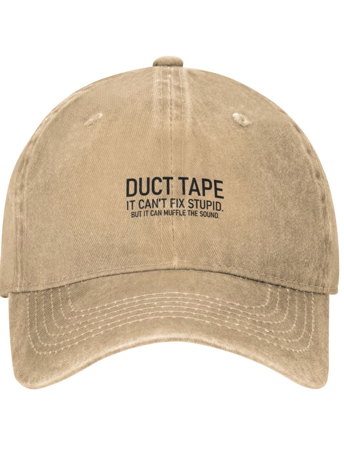 Duct Tape Funny Text Letters Adjustable Hat