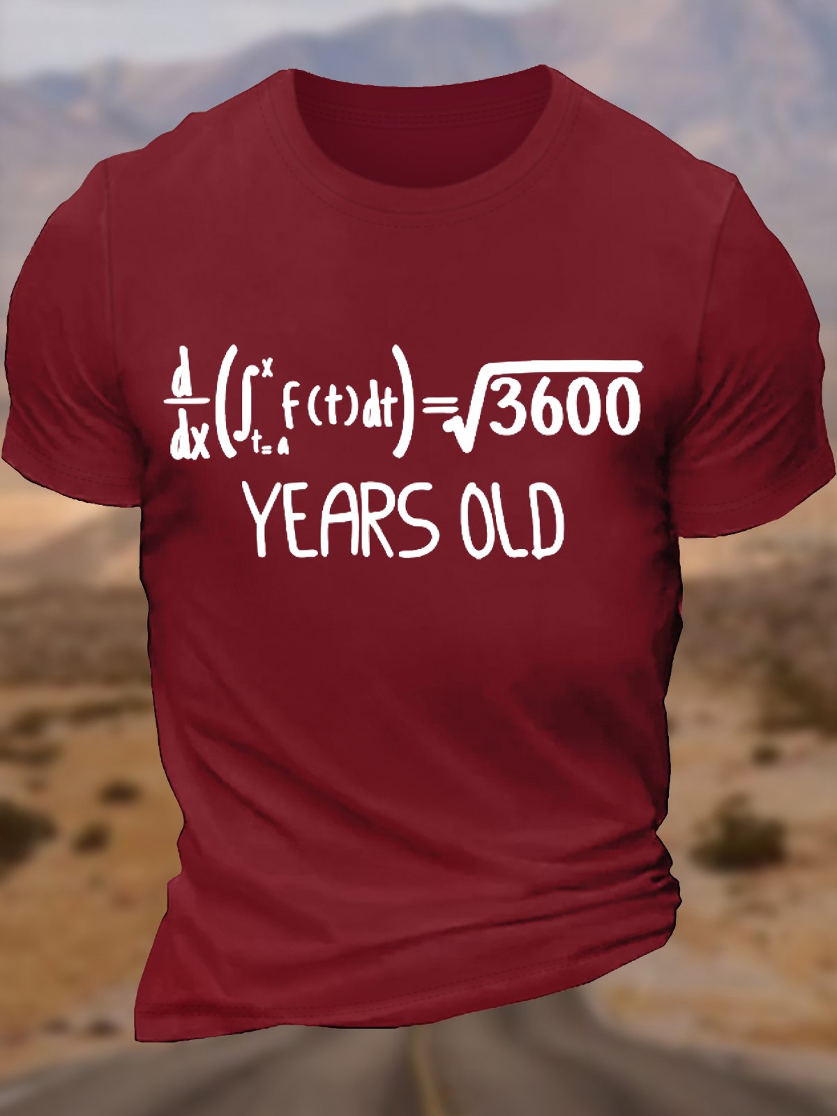 Men‘s Math Equation Result 60 Years Old Funny Birthday Letters Cotton T-Shirt