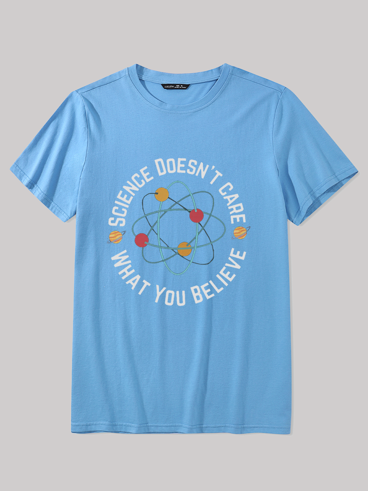 Men's Science doesn't care what you believe Cotton Crew Neck T-Shirt