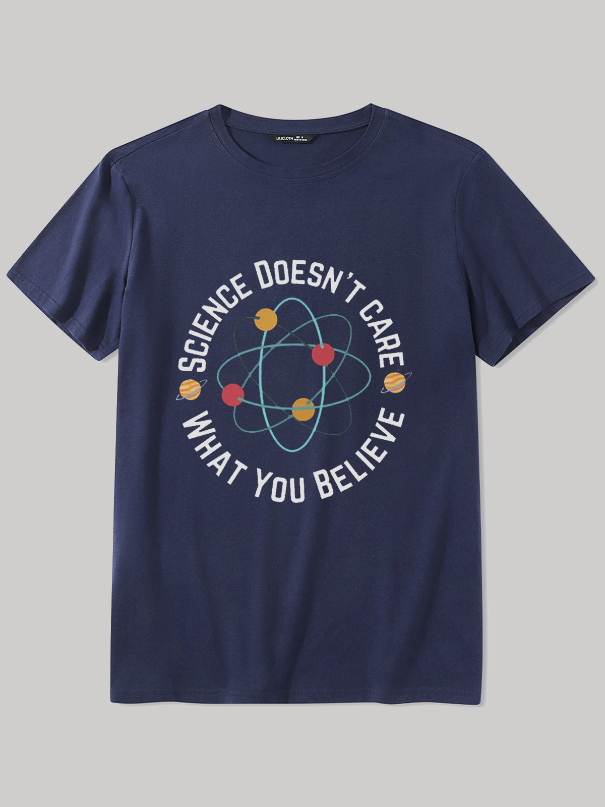 Men's Science doesn't care what you believe Cotton Crew Neck T-Shirt