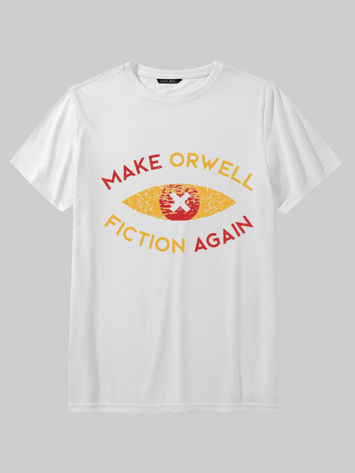 Men's Make Orwell fiction again Cotton Loose Crew Neck Casual T-Shirt