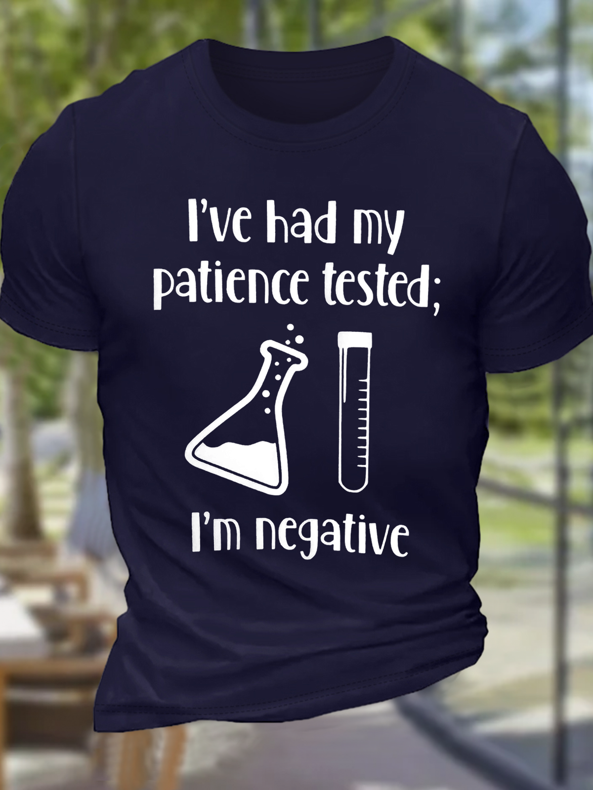 Men's Funny Dish I’ve Had My Patience Tested Casual Cotton T-Shirt