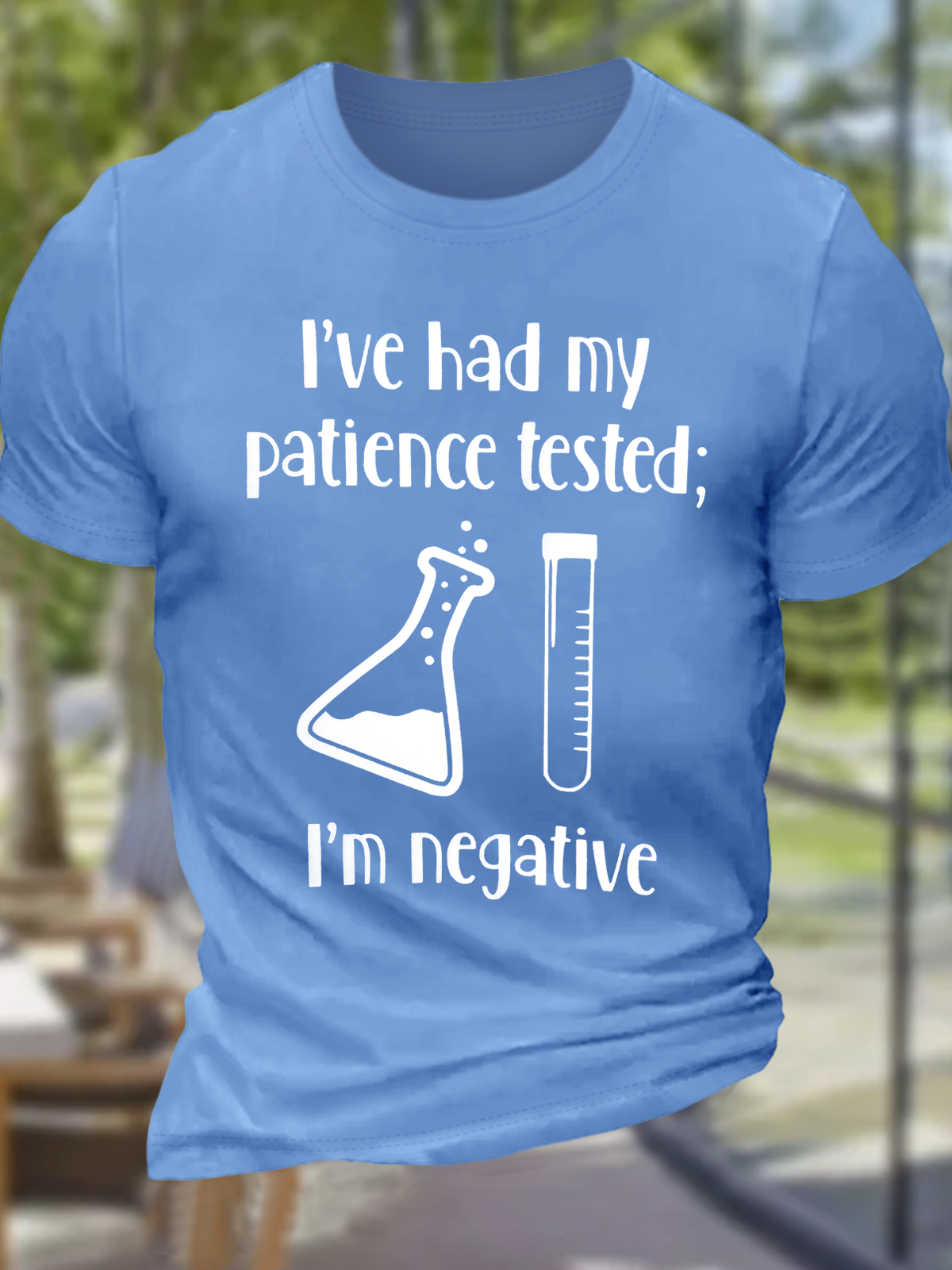 Men's Funny Dish I’ve Had My Patience Tested Casual Cotton T-Shirt