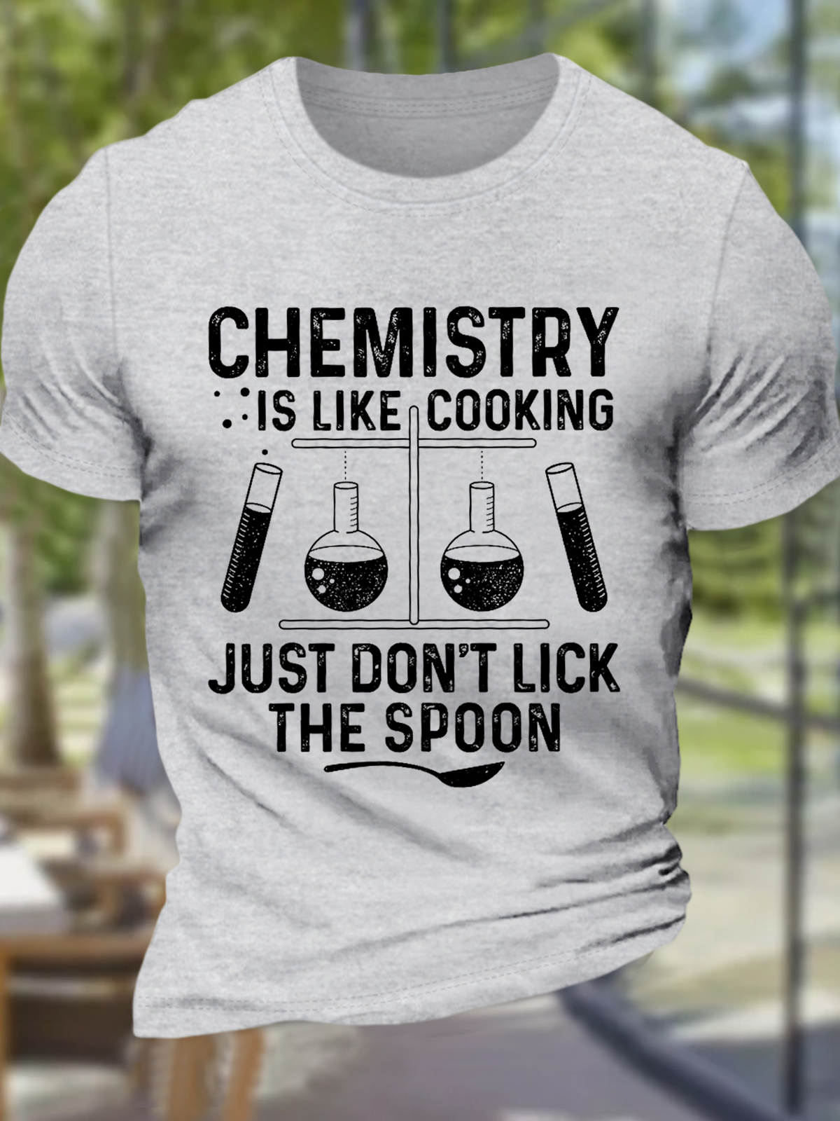 Men's Funny Science Professor Pullover Casual Cotton Crew Neck Text Letters T-Shirt