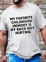 Men's Cotton My Favorite Childhood Memory Is My Back Not Hurting Casual T-Shirt