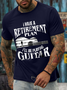 I have a retirement plan i'll be i'laying guitar Men's Casual Crew Neck T-Shirt