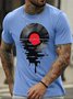 Men’s Disc Cotton Crew Neck Casual T-Shirt