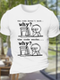 Men's Software Engineer The Code Doesn't Work Why Cotton Casual Text Letters T-Shirt