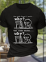 Men's Software Engineer The Code Doesn't Work Why Cotton Casual Text Letters T-Shirt