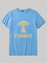 Men's Fungi Fun Guy Funny Cotton Loose Casual Crew Neck T-Shirt