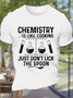 Men's Funny Science Professor Pullover Casual Cotton Crew Neck Text Letters T-Shirt