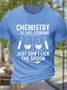 Men's Funny Science Professor Pullover Casual Cotton Crew Neck Text Letters T-Shirt