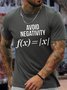 Men's Funny Avoid Negativity Cotton Loose Casual T-Shirt