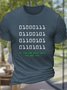 Men's Funny Geek In Binary Code Casual Loose Cotton T-Shirt