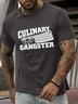 Men’s Culinary Gangster Cotton Crew Neck Casual Text Letters T-Shirt