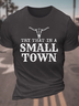 Men's Try That In A Small Town Print Cotton Crew Neck Casual T-Shirt