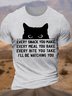 Men's Letters Cat Lover Cotton Casual T-Shirt